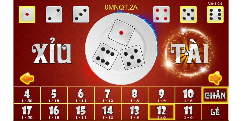 Cược đơn trong game tài xỉu dễ dàng