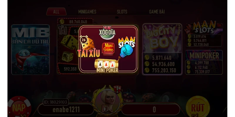 Game mini xóc đĩa là một trong những trò chơi nhanh hấp dẫn