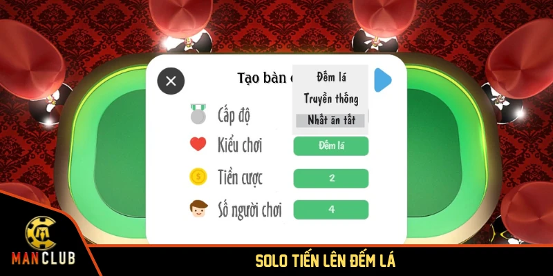 Solo tiến lên đếm lá